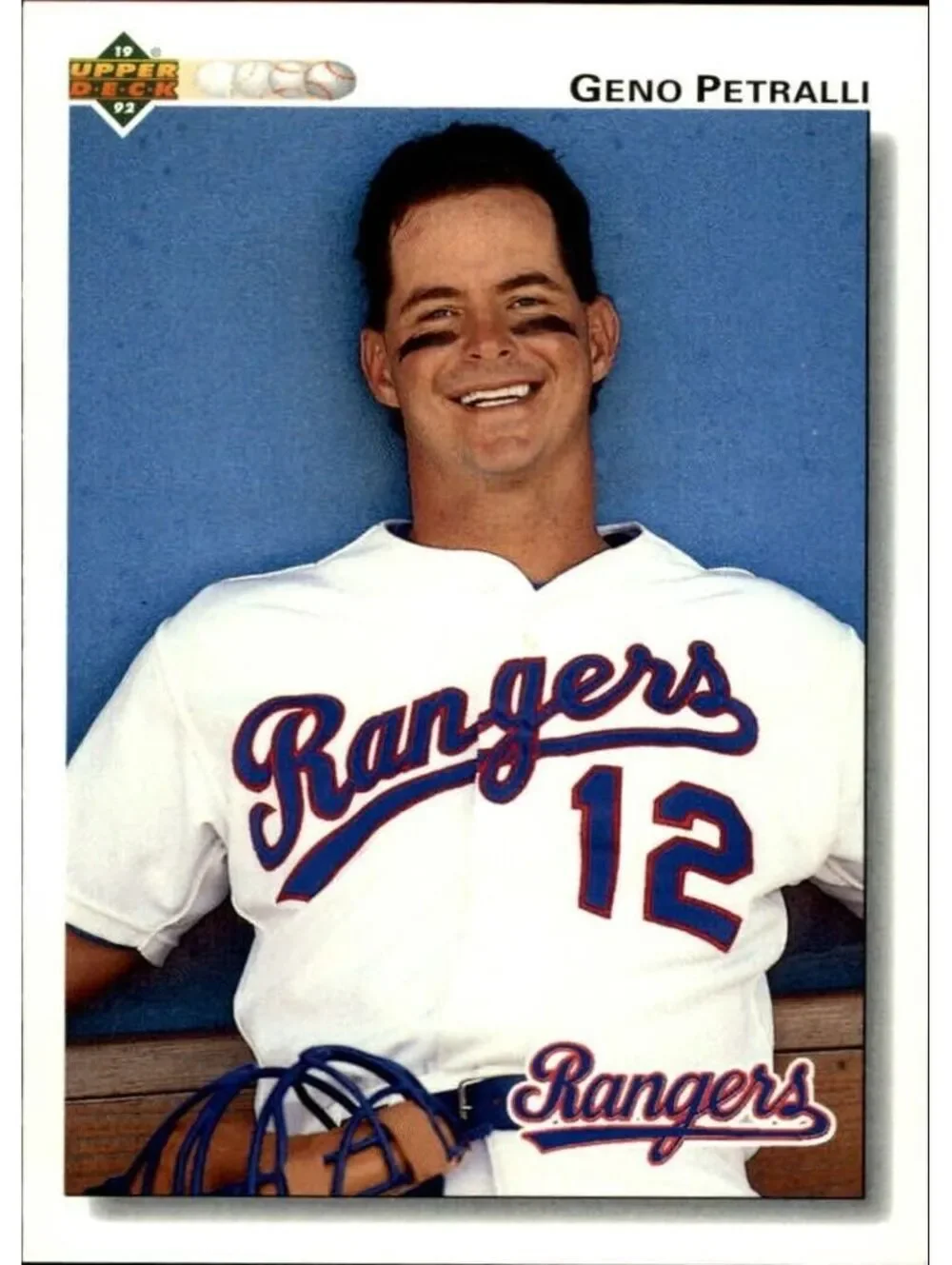 Geno Petralli 1992 Upper Deck MLB #599 Baseball Card Texas Rangers